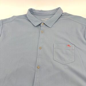 Tommy Bahama Island Zone Mens 3XLTGG Blue Cotton Polyester Short Sleeve Shirt